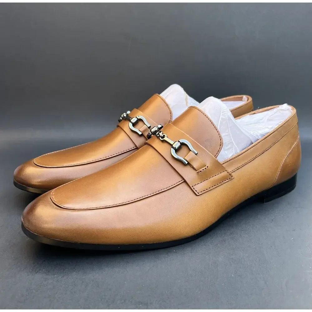 ALDO Marinho Loafers Brown (Cognac Leather Smooth) Men's 11 US Size - Picture 4 of 15